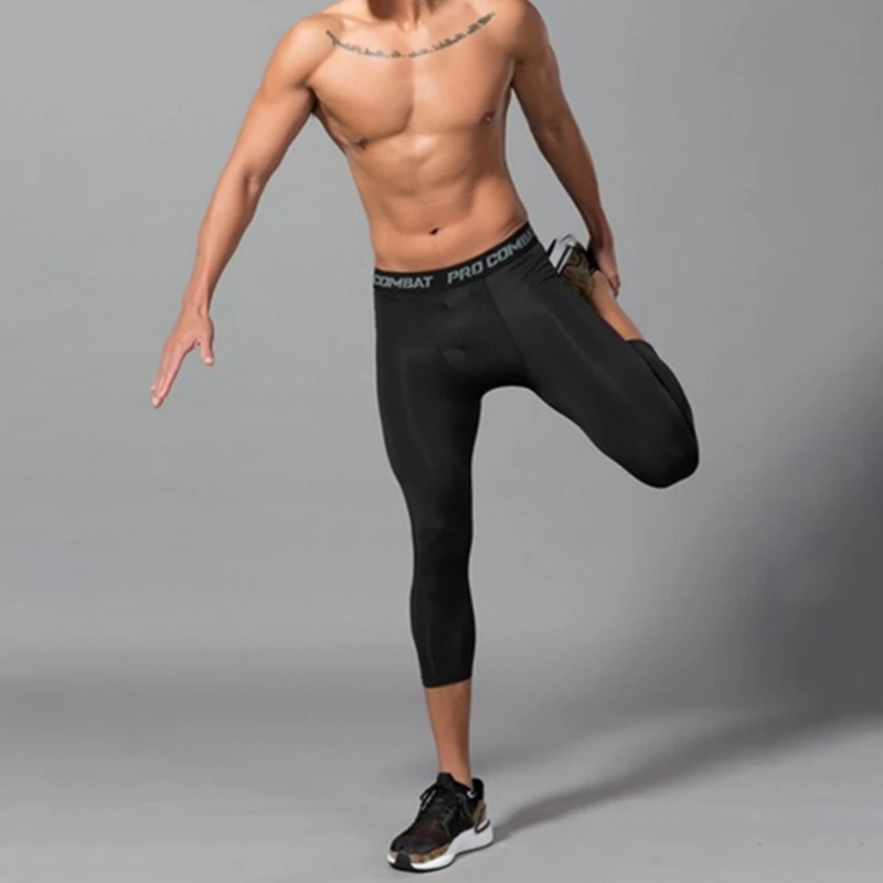 Crossfit Victory - 남성 러닝 레깅스 퀵 드라이 짐