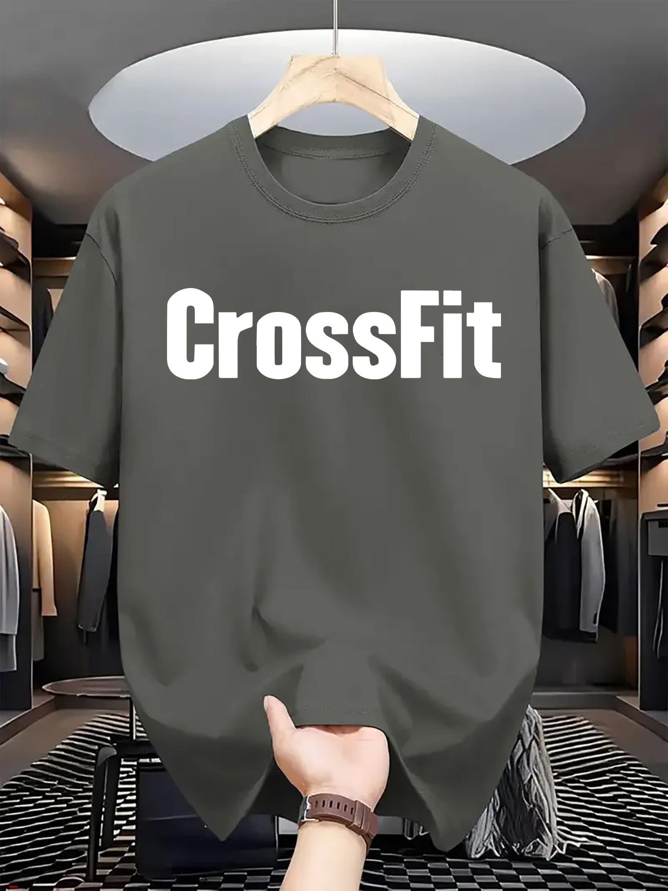 남성용 여름 100% 코튼 캐주얼 루즈 크로스핏 레터  - Crossfit Mayhem 리뷰 및 가격